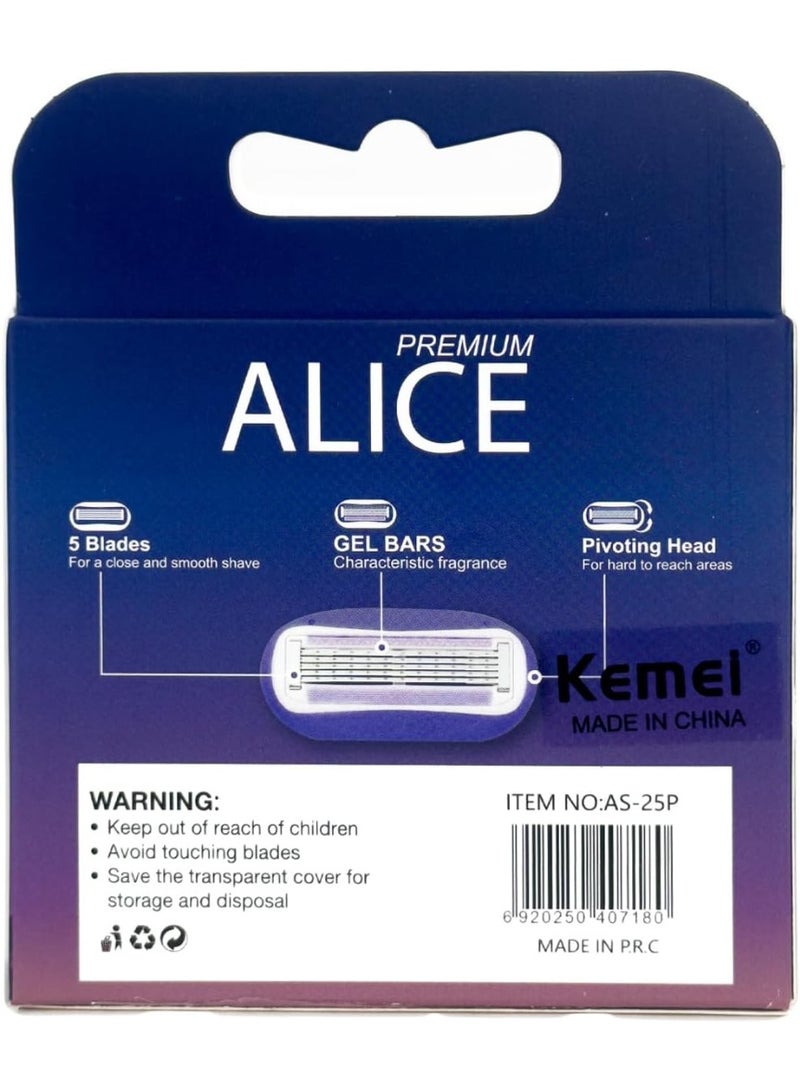 أليس بريميوم شفرة حلاقة 5 شفرات كونفيدنس AS-25P - Image 3